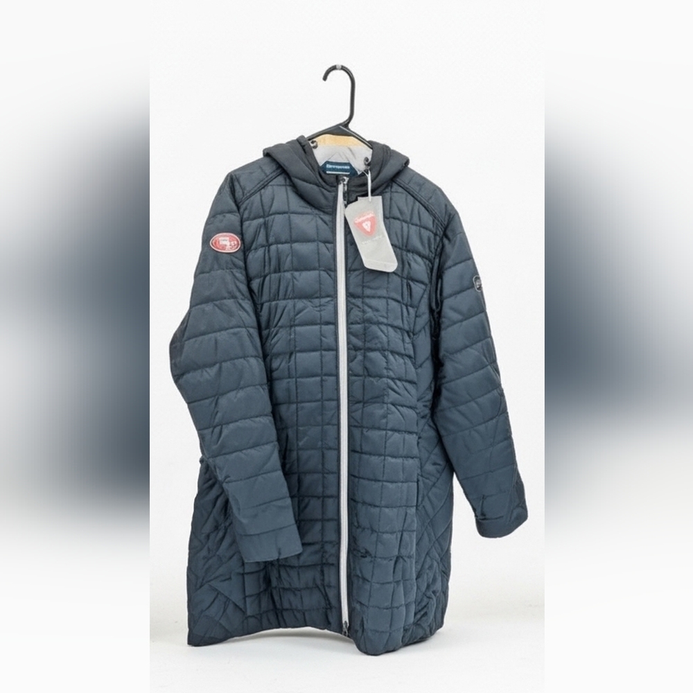 SF 49ers Womens Eco Insulated Hooded Long Coat Cutter & Buck Rainier PrimaLoft®
